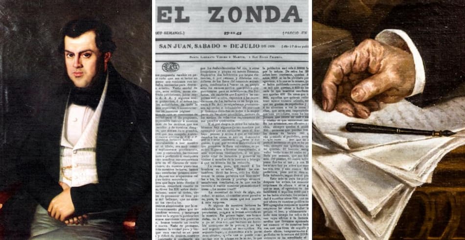 Domingo Sarmiento, El Zonda, periodismo