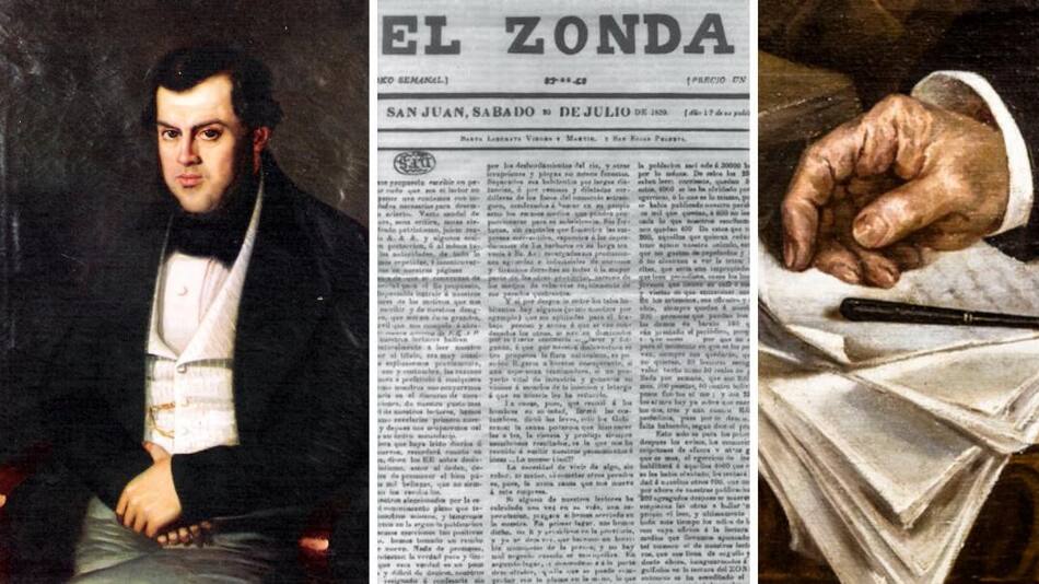 Domingo Sarmiento, El Zonda, periodismo