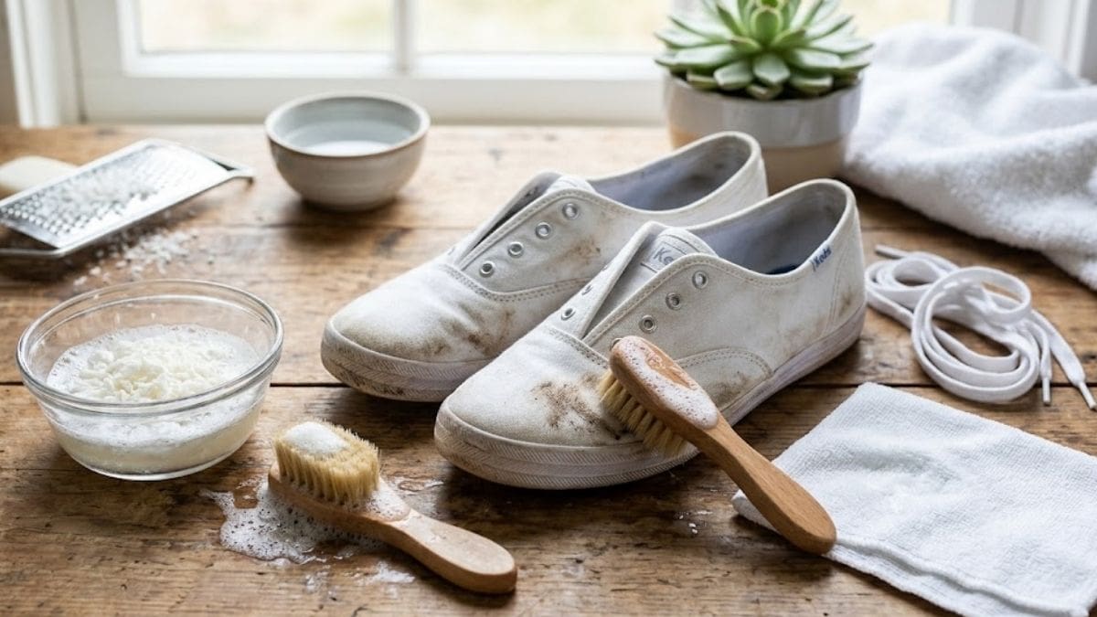 Las zapatillas blancas suelen ser un imán para la suciedad