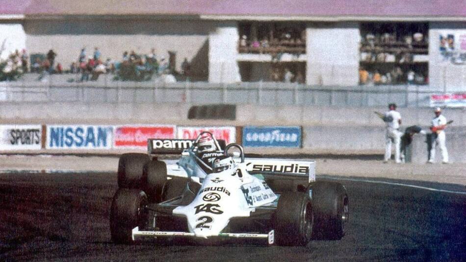 Reutemann y Piquet en carrera en 1981 en Las Vegas. Foto: archivo.