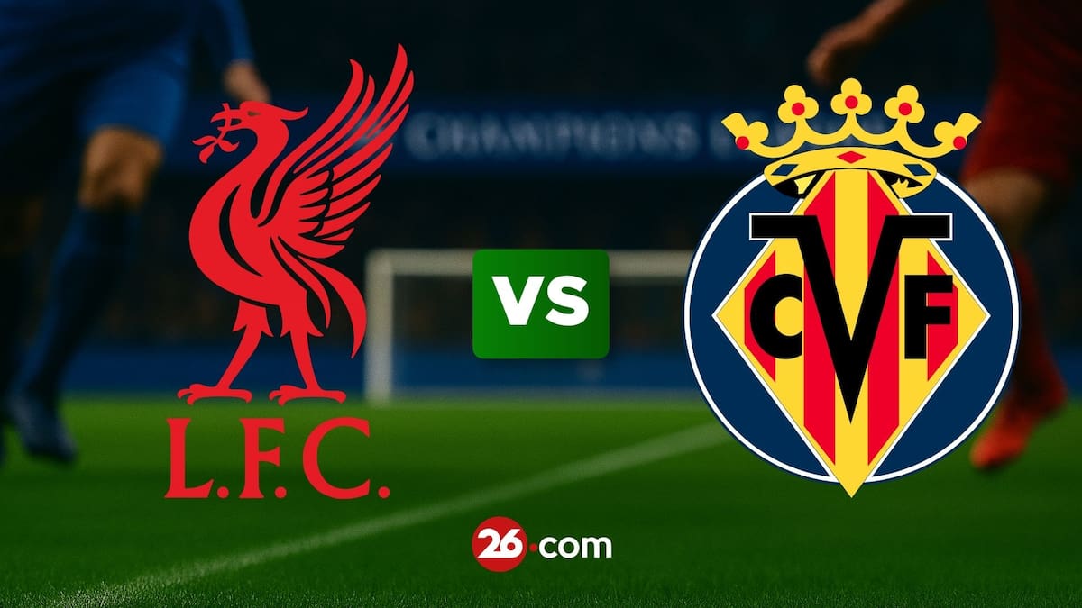 Portada con los escudos de Liverpool vs Villarreal