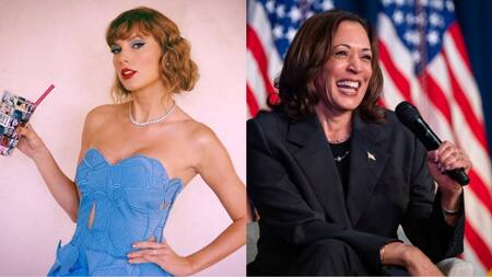 Taylor Swift, Kamala Harris. Foto: Instagram.