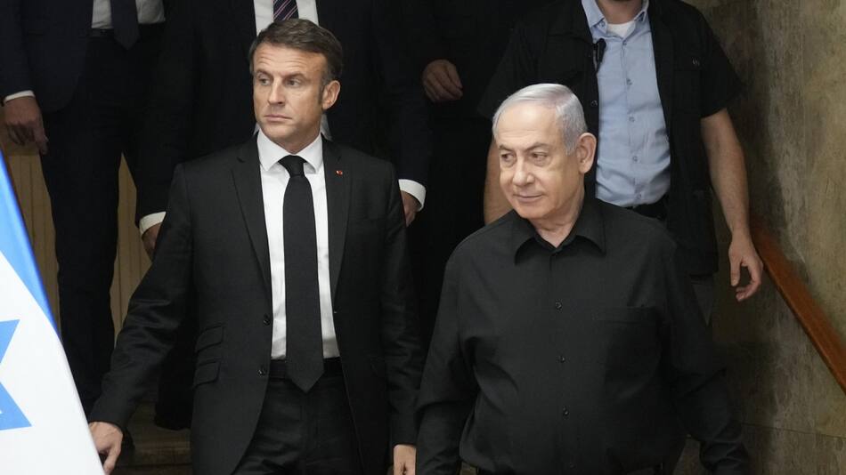 Macron y Netanyahu, conflicto en Gaza. Foto: EFE