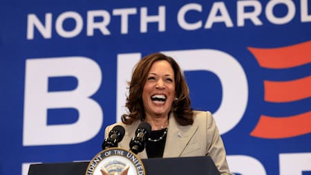 Kamala Harris, candidata a presidenta del Partido Demócrata. Foto: Reuters.