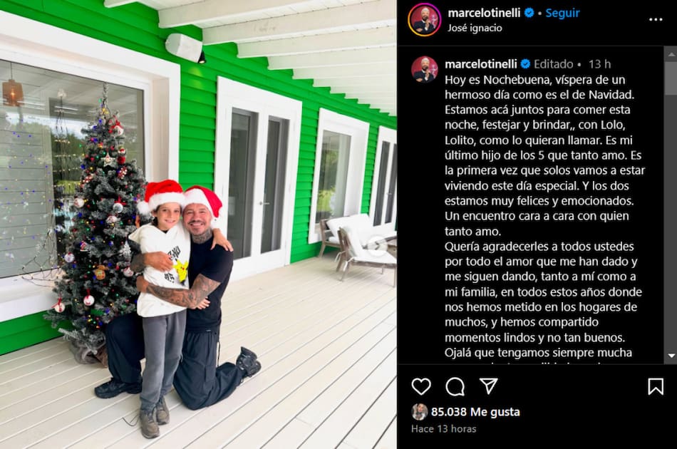 Los posteos de los famosos por Navidad. Foto: Instagram.