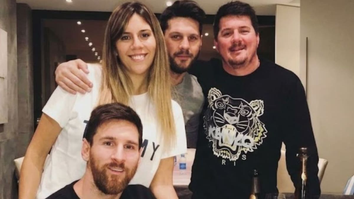 Lionel Messi y sus hermanos