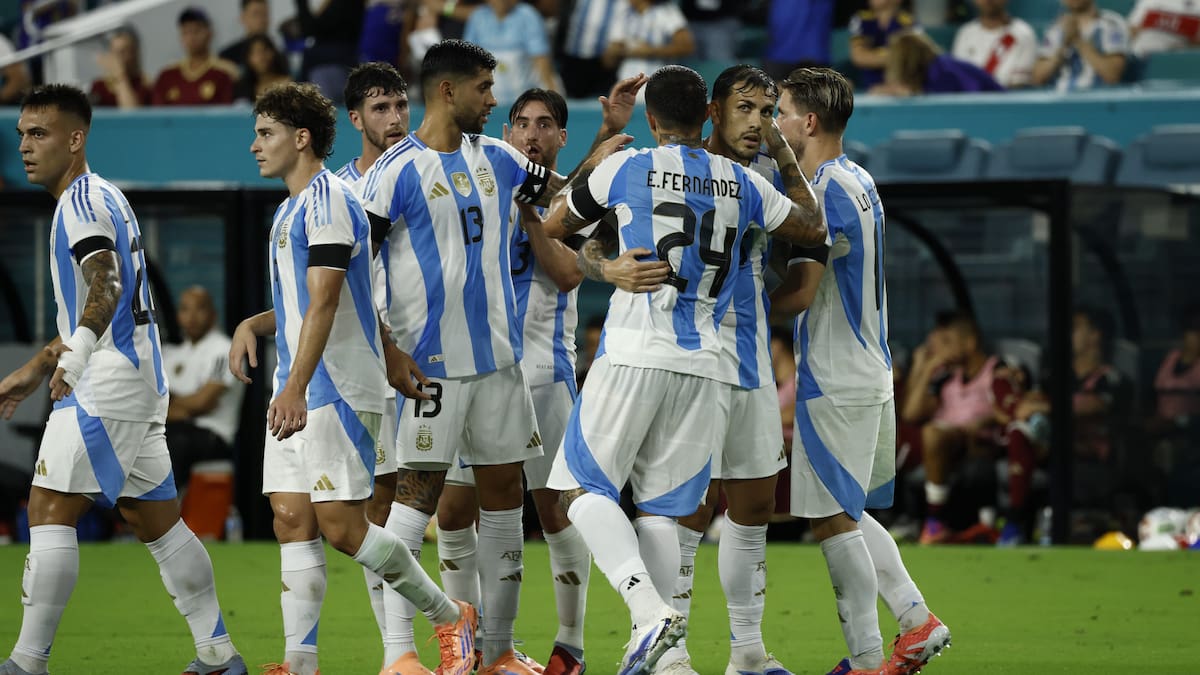 Selección Argentina vs. Venezuela; amistoso internacional.