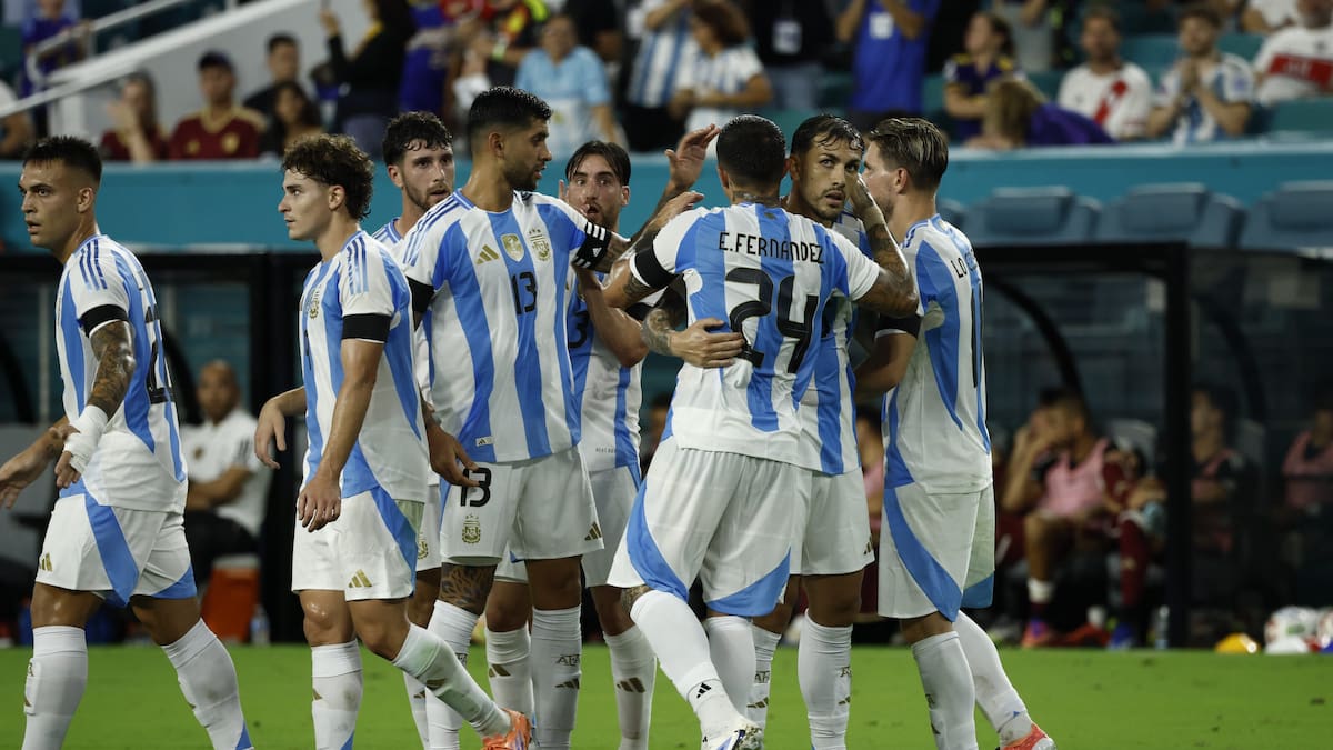 Selección Argentina vs. Venezuela; amistoso internacional.