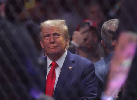 Donald Trump en el evento de la UFC. Foto: Reuters
