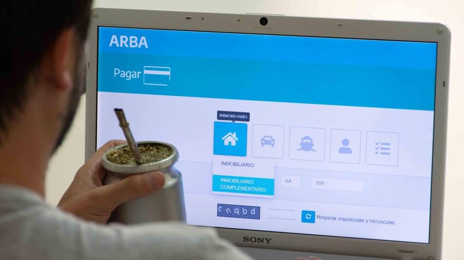 Página web de ARBA. Foto: ARBA.