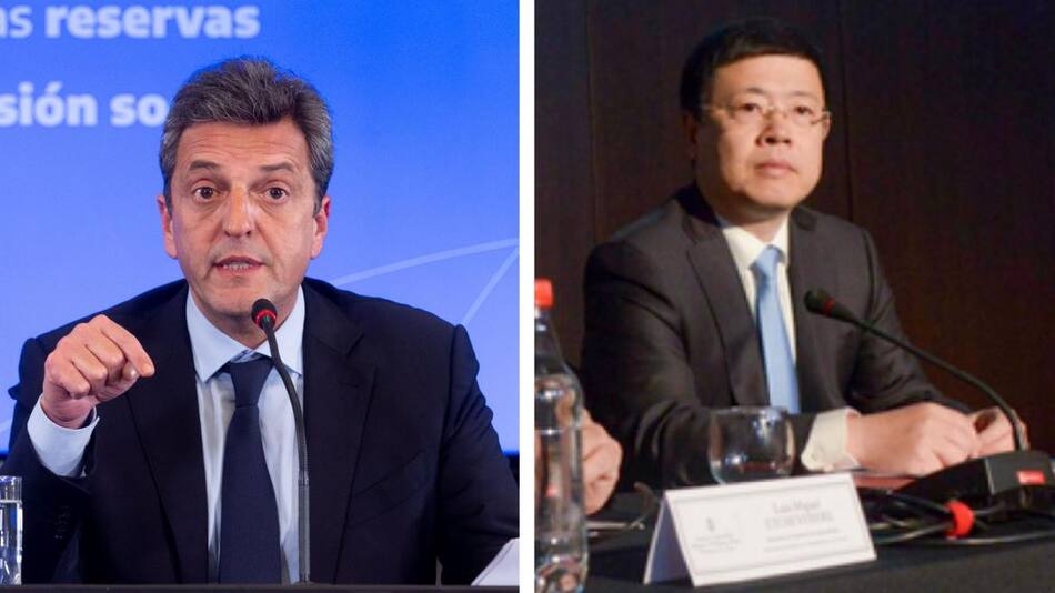 Sergio Massa y Zou Xiaoli.