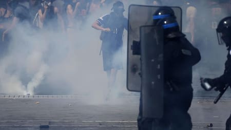 Incidentes durante una marcha en Francia.
