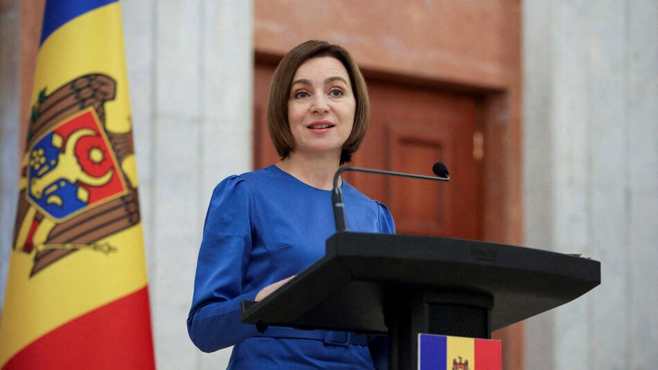 Maia Sandu, presidenta de Moldavia. Foto: Reuters.