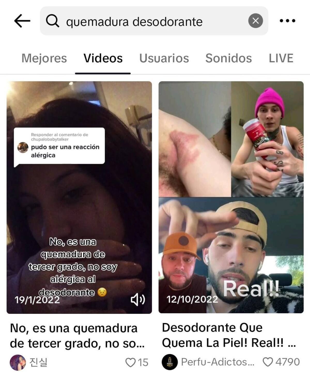 Si bien el reto fue viral, TikTok busca eliminar todas las búsquedas relacionadas a esta temática. Foto: Captura de pantalla (TikTok).
