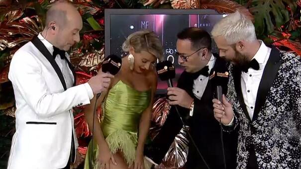 Descubrieron al culpable de manchar el vestido de Sol Pérez en los Martín Fierro