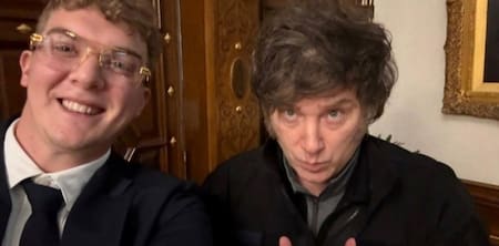 Javier Milei y Hayden Davis