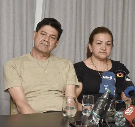 Conferencia de prensa de los padres de Fernando Báez Sosa. Foto: NA