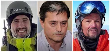 De izquierda a derecha: Sergio Berardo, Raúl Espir e Ignacio Javier Lucero. Foto: NA.