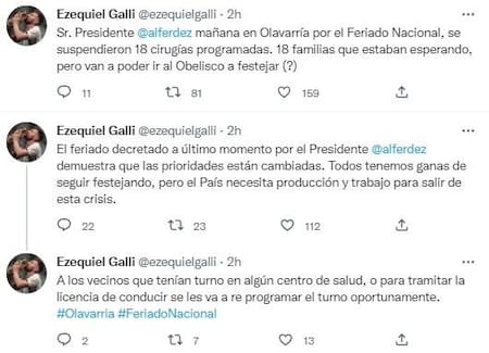 Tuit por feriado nacional