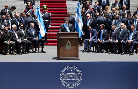 Asunción de Javier Milei. Foto: Reuters.