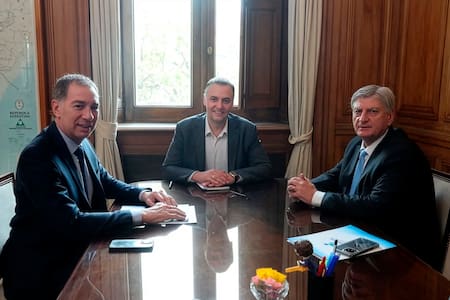 Diego Santilli, Manuel Adorni y Sergio Ziliotto