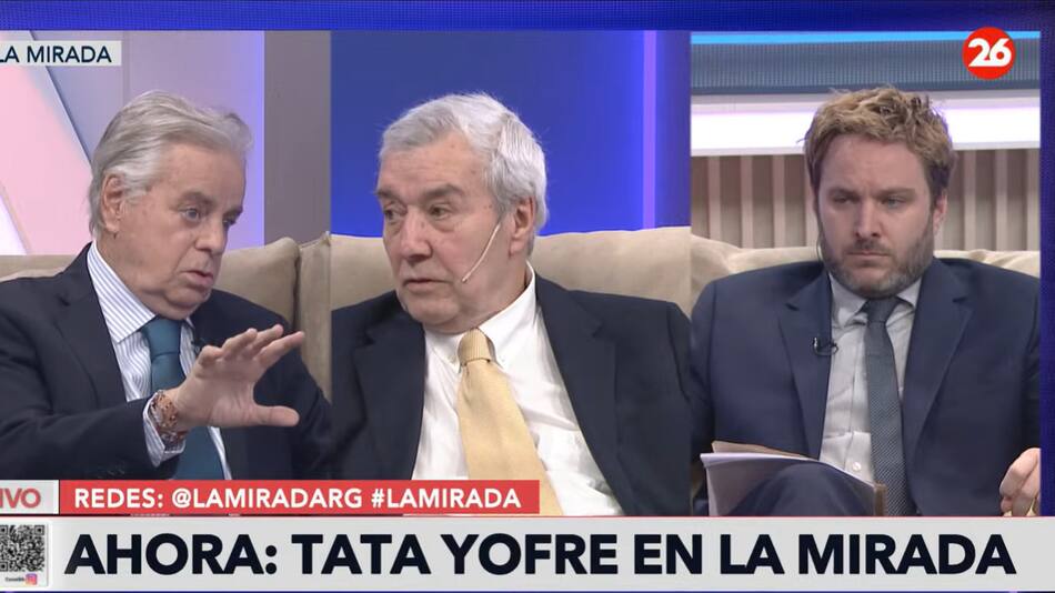 Tata Yofre en La Mirada de Roberto García. Foto: Canal 26.