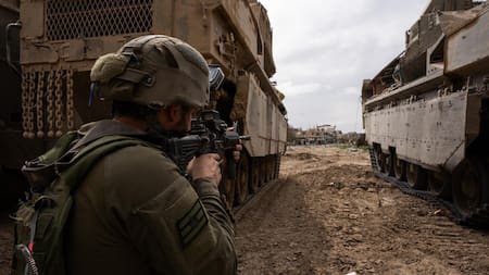 Soldados israelíes en la Franja de Gaza; guerra Israel-Hamás: Foto: X @idfonline