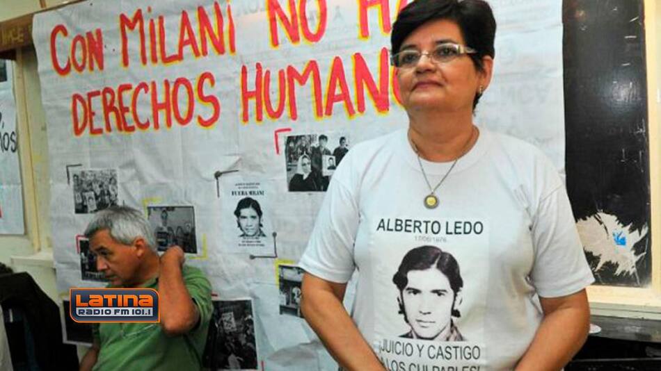 Graciela Ledo, hermana del soldado Alberto Ledo, RADIO LATINA