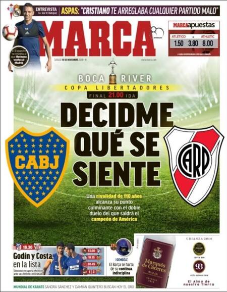 Medios del mundo sobre el superclásico