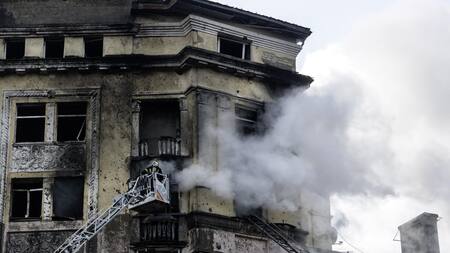 Ataque con misiles rusos a Ucrania. Foto: EFE.
