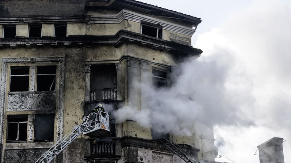 Ataque con misiles rusos a Ucrania. Foto: EFE.