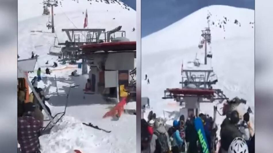 Accidente con aerosillas de esquí en Georgia, videos virales