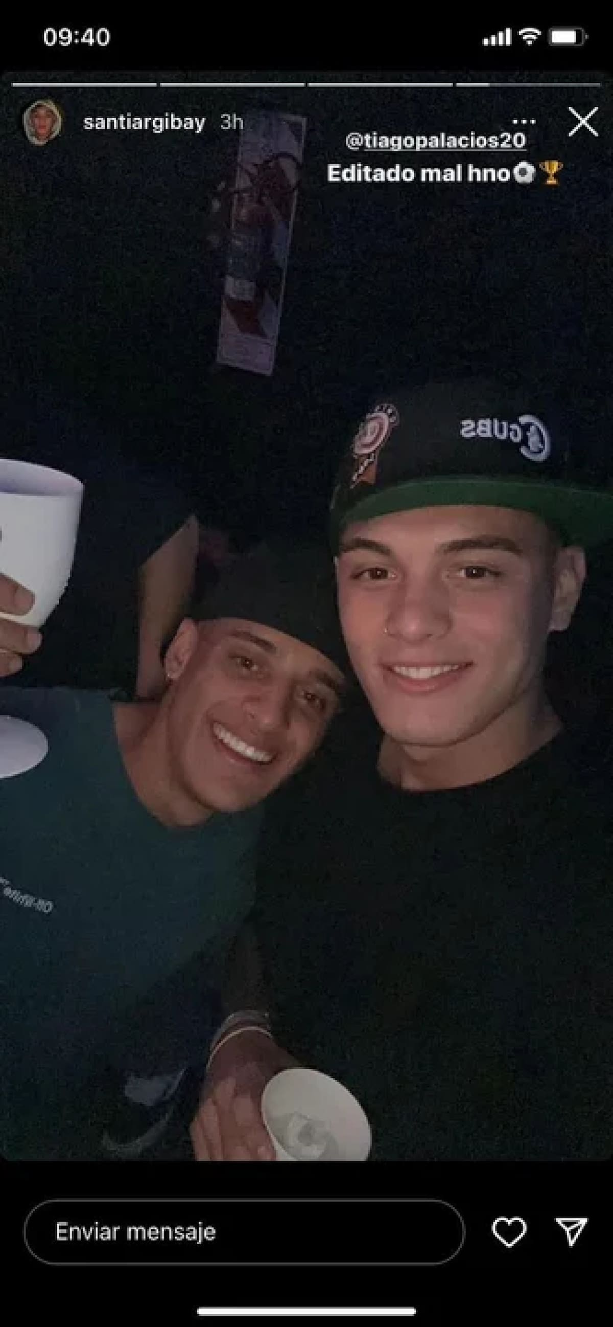 La historia que compartió Tiago Palacios antes del accidente. Foto: NA.