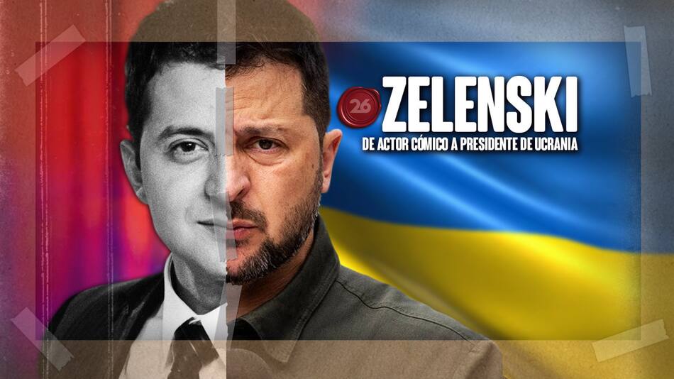 Zelenski: de actor cómico a presidente de Ucrania. Foto: 26 Historia / Canal 26.