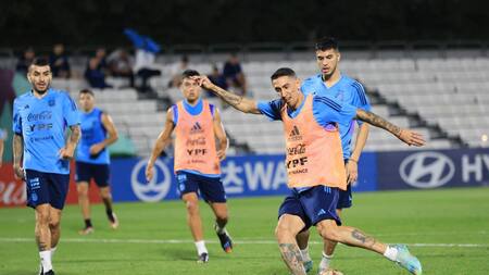Ángel Di María; entrenamiento de Selección Argentina. Foto: NA.
