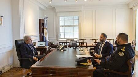 Aníbal Fernández, reunión en Ministerio de Seguridad, Gobierno, NA