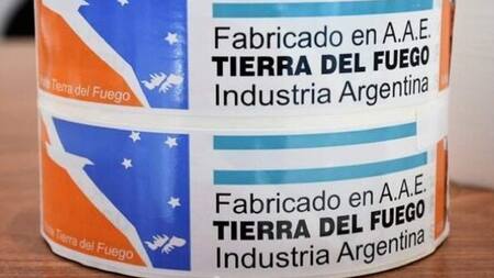Etiqueta de los productos fabricados en Tierra del Fuego. Foto: X @fundarpoliticas