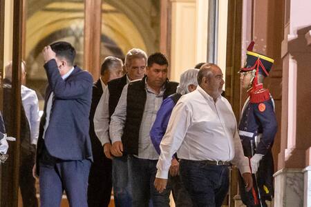 Reunión del Gobierno y la CGT. Foto: NA