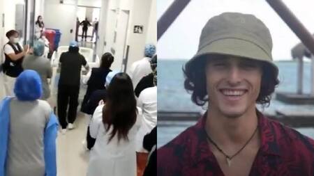 La despedida a Benjamín Gamond. Fotos: captura.