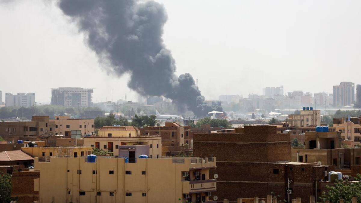 Jartum, la capital de Sudán, destruida por el conlicto. Foto: Reuters.