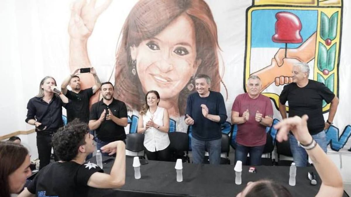 Máximo Kirchner en Monte Grande, durante la presentación de la Mesa Cristina Presidenta