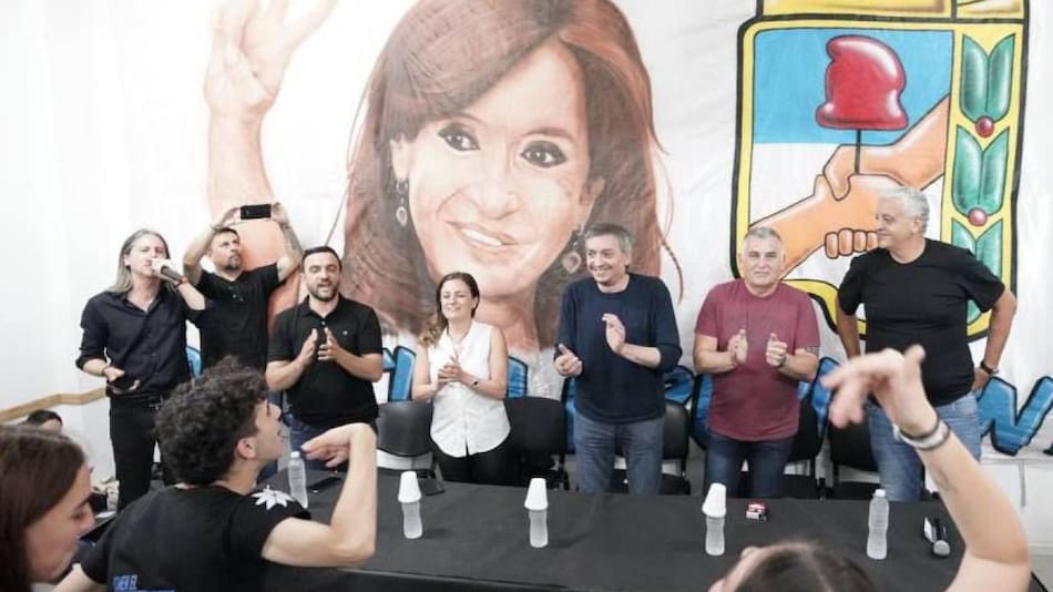 Máximo Kirchner en Monte Grande, durante la presentación de la Mesa Cristina Presidenta