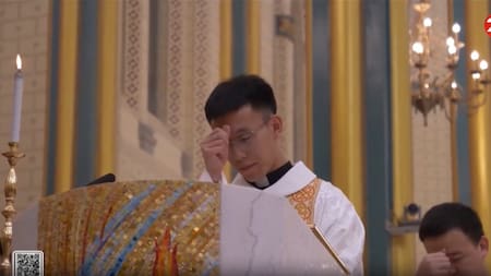 Catolicismo en China. Foto: Captura de pantalla Canal 26.