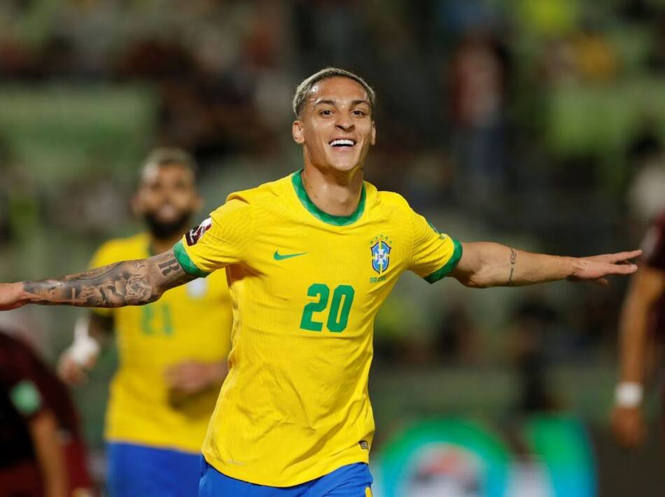 Antony fue desafectado de la selección de Brasil. Foto: Reuters.