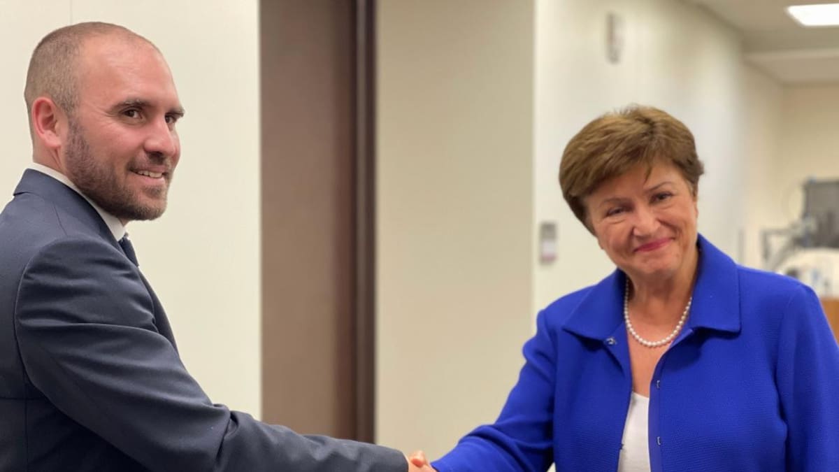 Martín Guzmán y Kristalina Georgieva, foto presidencia