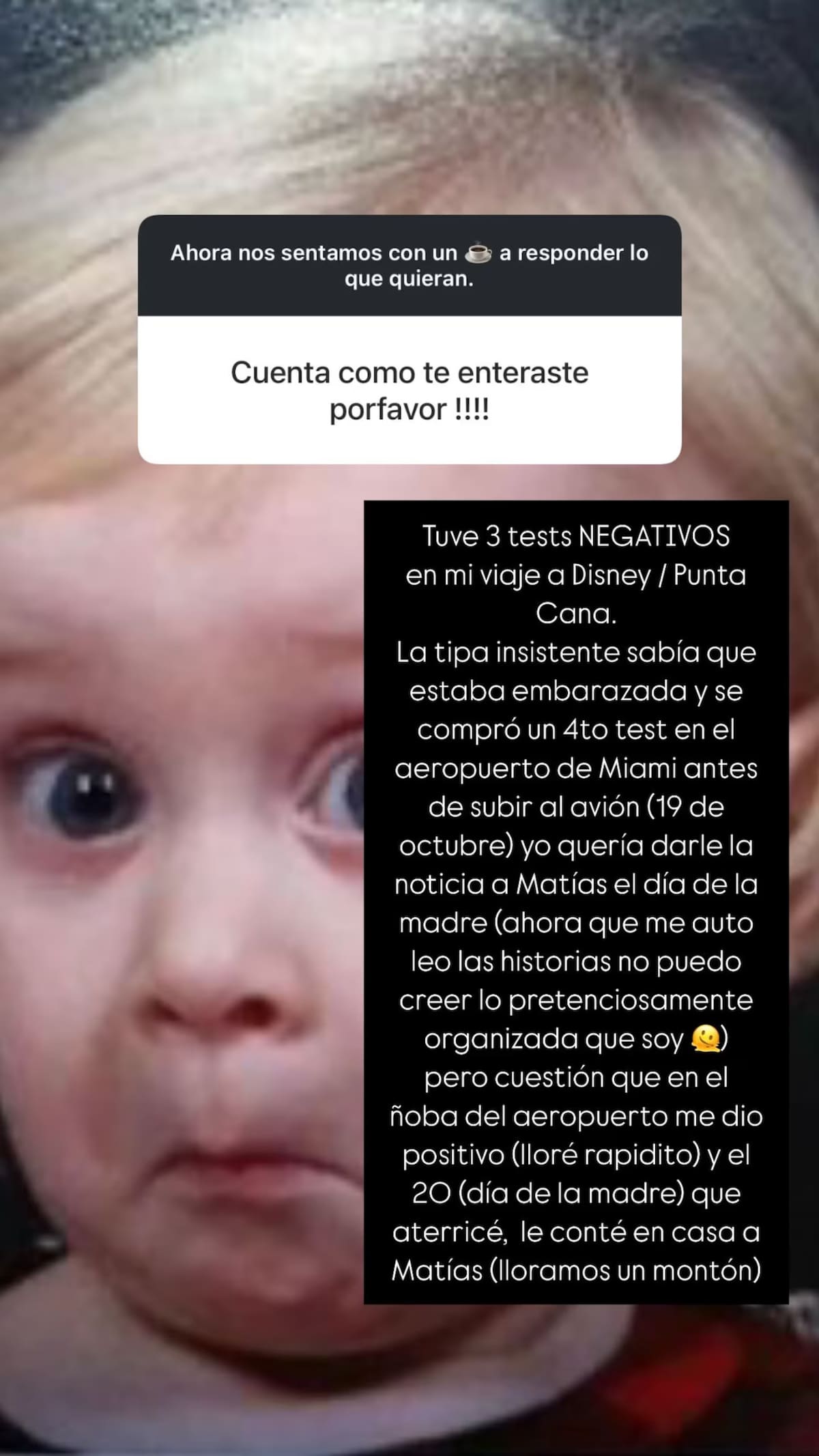 Jimena Barón contó cuando se enteró de su embarazo. Foto: Instagram.