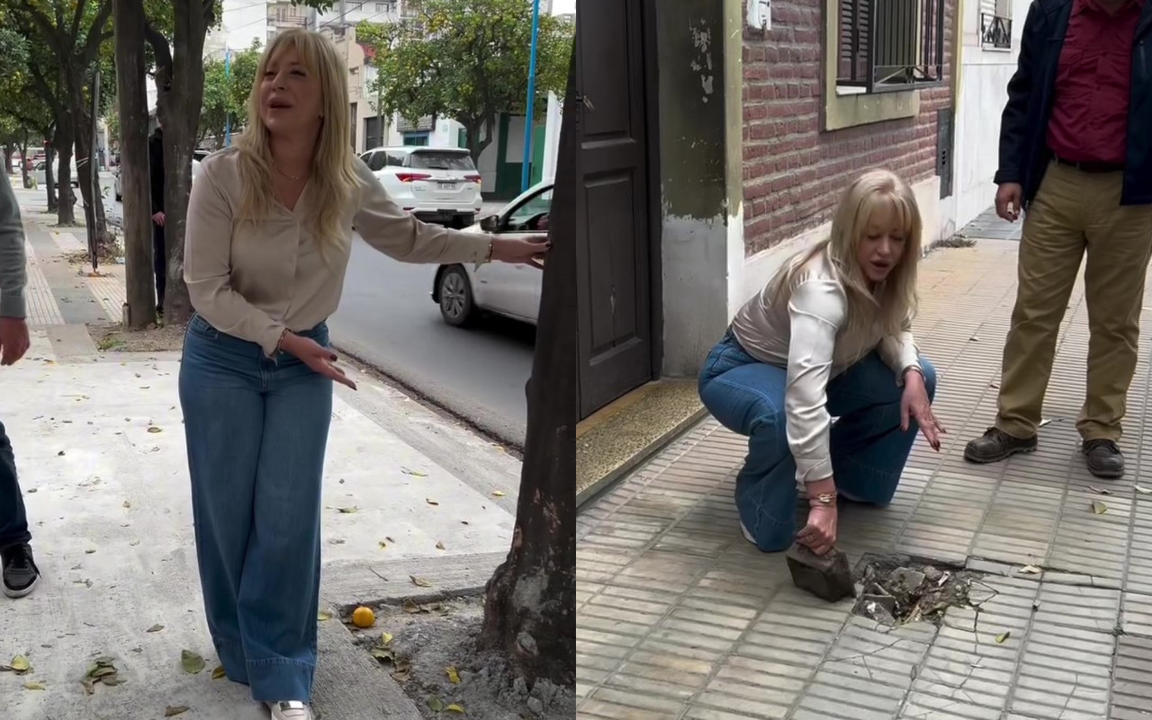 Rossana Chahla monitoreó los avances del plan Veredas Sanas en San Miguel de Tucumán.