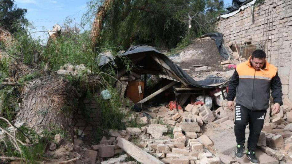 Viento Zonda en Mendoza, árbol cayó sobre vivienda, mujer muerta
