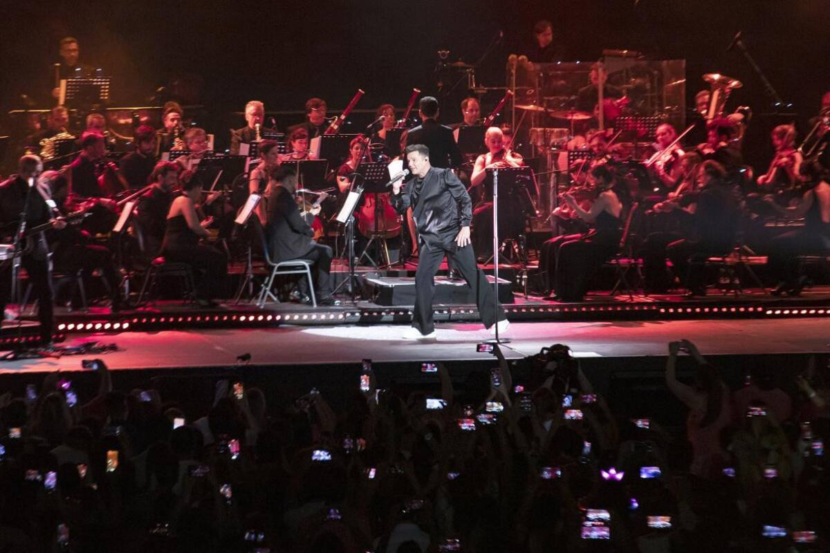 El show sinfónico de Ricky Martin en Argentina. Foto Reuters.