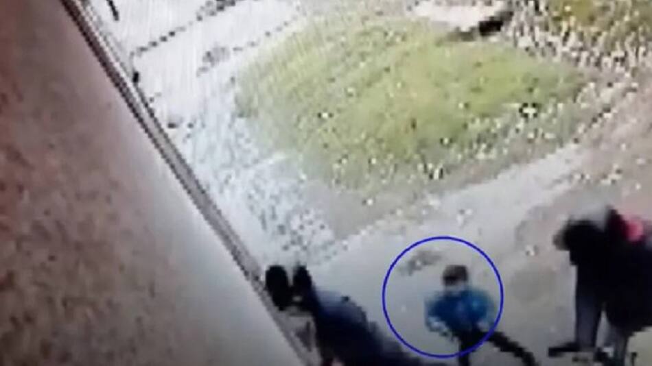 Nene defendiendo a su mamá de un robo en Rosario. Foto: captura video